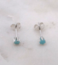 Amazonite Facet 3mm Gemstone 6 Prong Sterling Silver Stud Earrings. - Image 3