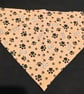 Bones and Paw prints dog bandana, reversible, neckerchief style from  - Image 4