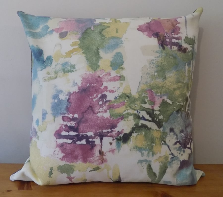 Alfresco Cushion Cover Floral Woodland Throw Pillow Watercolour Design 16" 18" 
