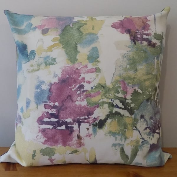 Alfresco Cushion Cover Floral Woodland Throw Pillow Watercolour Design 16" 18" 