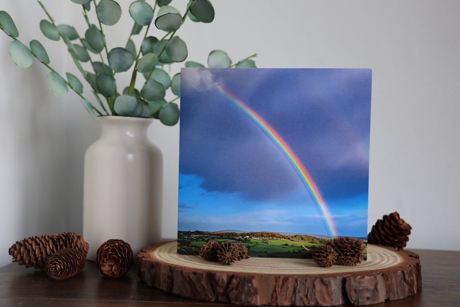 Over the Rainbow - Baildon Moor West Yorkshire - Blank Greetings Card