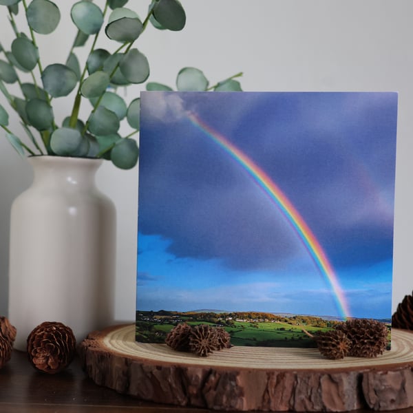 Over the Rainbow - Baildon Moor West Yorkshire - Blank Greetings Card