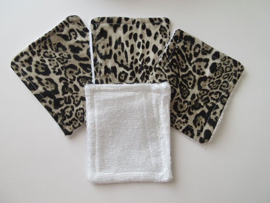 Eco Friendly Bamboo Face Wipes Cleansing Pads Reusable Washable Flannel: animal