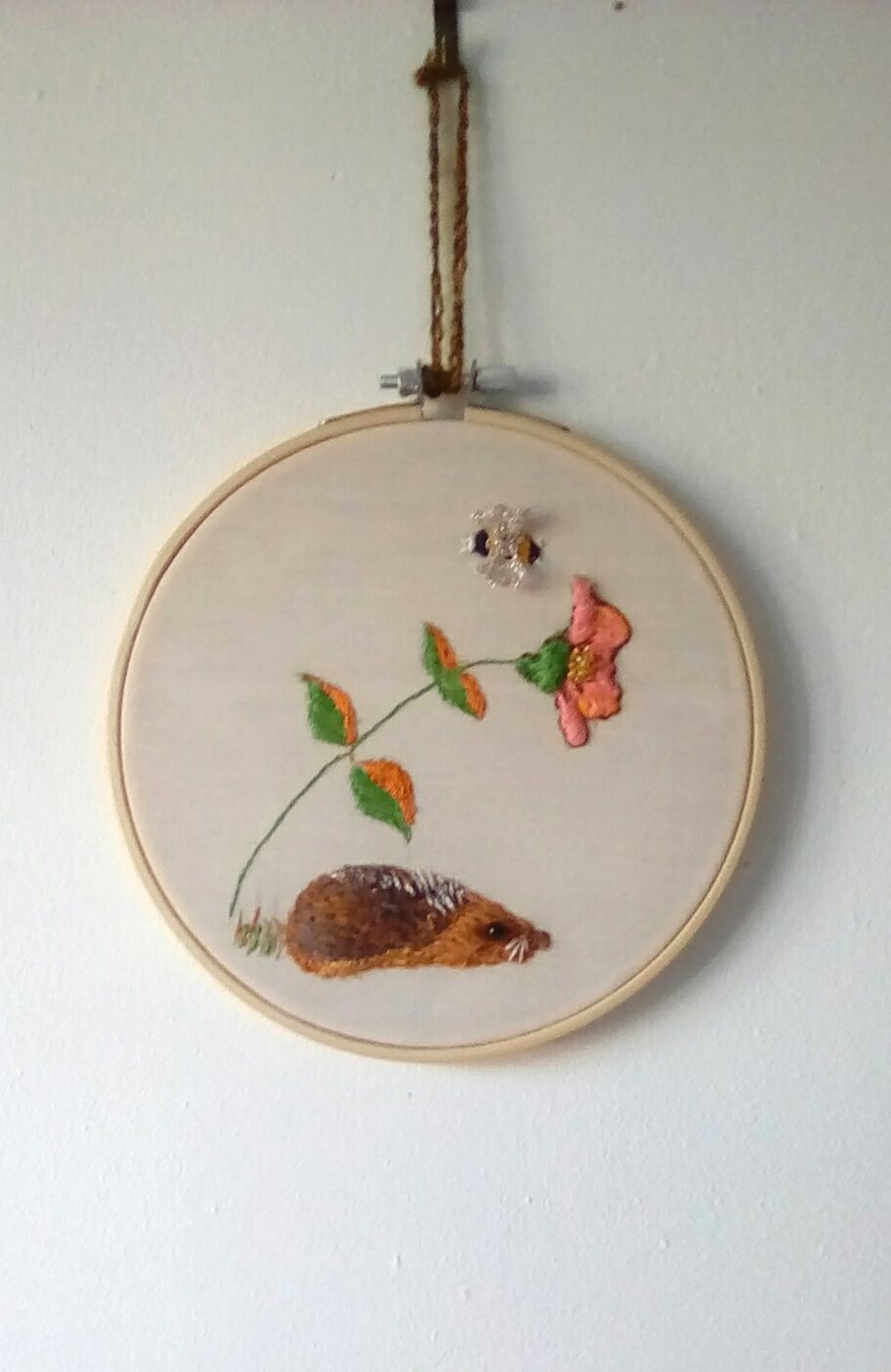 Embroidered Hedgehog, Animal Embroidery, Hand Embroidery