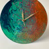 Original Acrylic Poured Clock