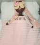 Zara - Bedtime Handmade Heirloom Doll, Embroidered Face, Nursery decor - Image 4
