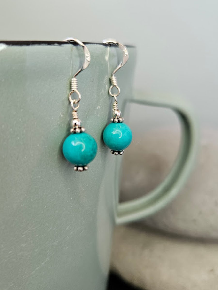 Turquoise and Sterling Silver Earrings