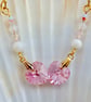 Pink Crystal Heart Earrings With Rose Quartz & Shell - Bridesmaid Gift, Birthday - Image 4