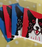 BORDER COLLIE DOG  ON BLUE BLANK CARD - Image 3