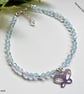 Designer Sky Blue Topaz Butterfly Sterling Silver Bracelet  - Image 6