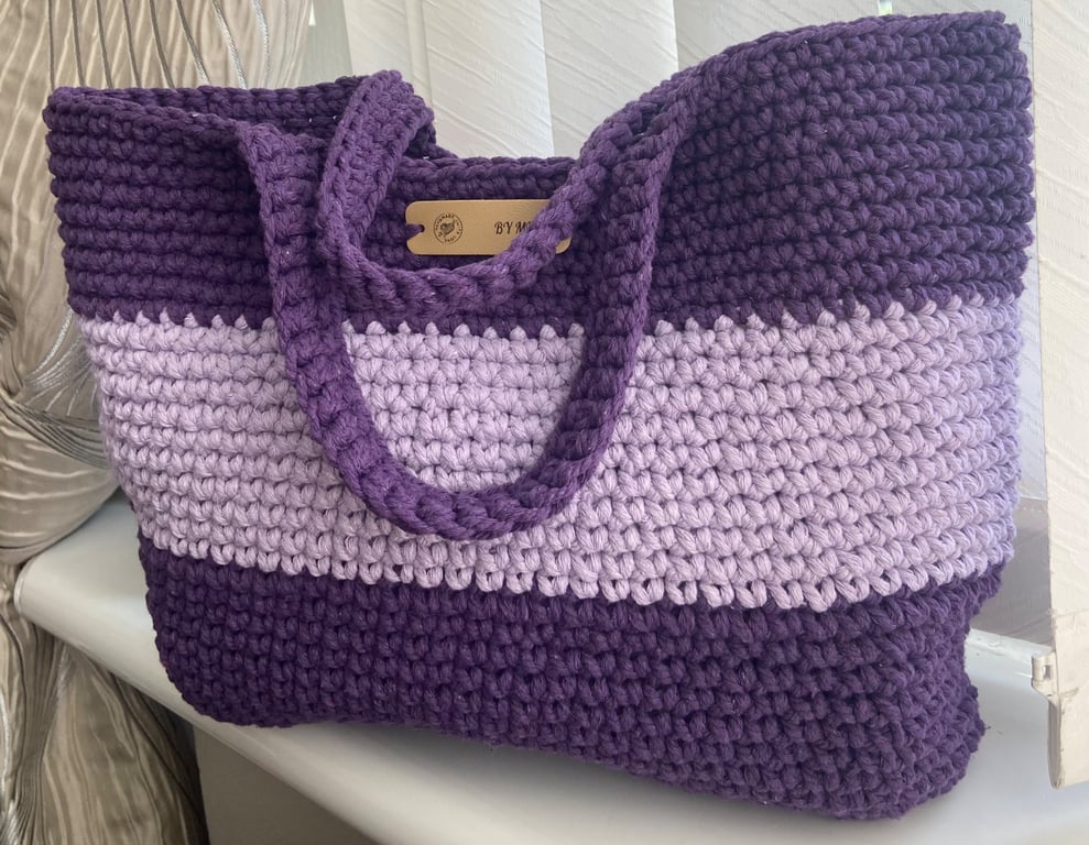 Handmade macrame crochet handbag 