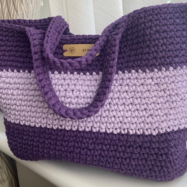 Handmade macrame crochet handbag 