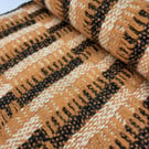 Mid-century 'tidy' lambswool scarf - orange ladders
