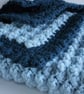 Blue Baby blanket, a handmade extra thickness crochet baby blanket, shawl  - Image 4
