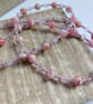 Pink and White Marble Effect Necklace with Lilac and Gold - Image 8