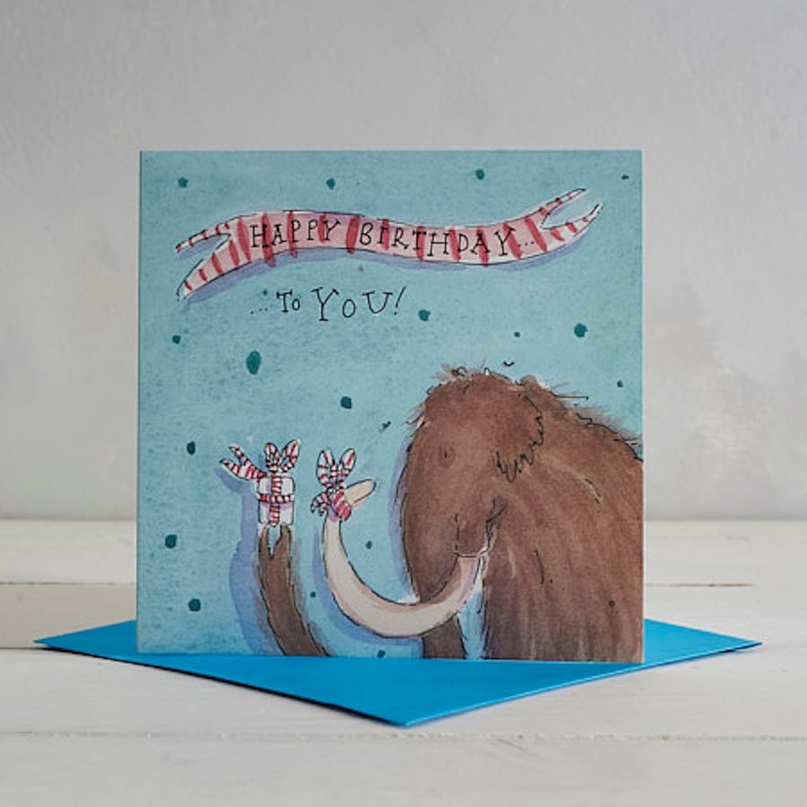 Happy Birthday Dotty Mammoth Greetings Card