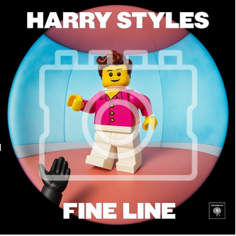 LEGO-Inspired Harry Styles – Fine Line 5x5" Print (Mounted for 9x9" Frame)