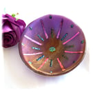 Purple Fused Glass Bowl Dichroic 13cm 