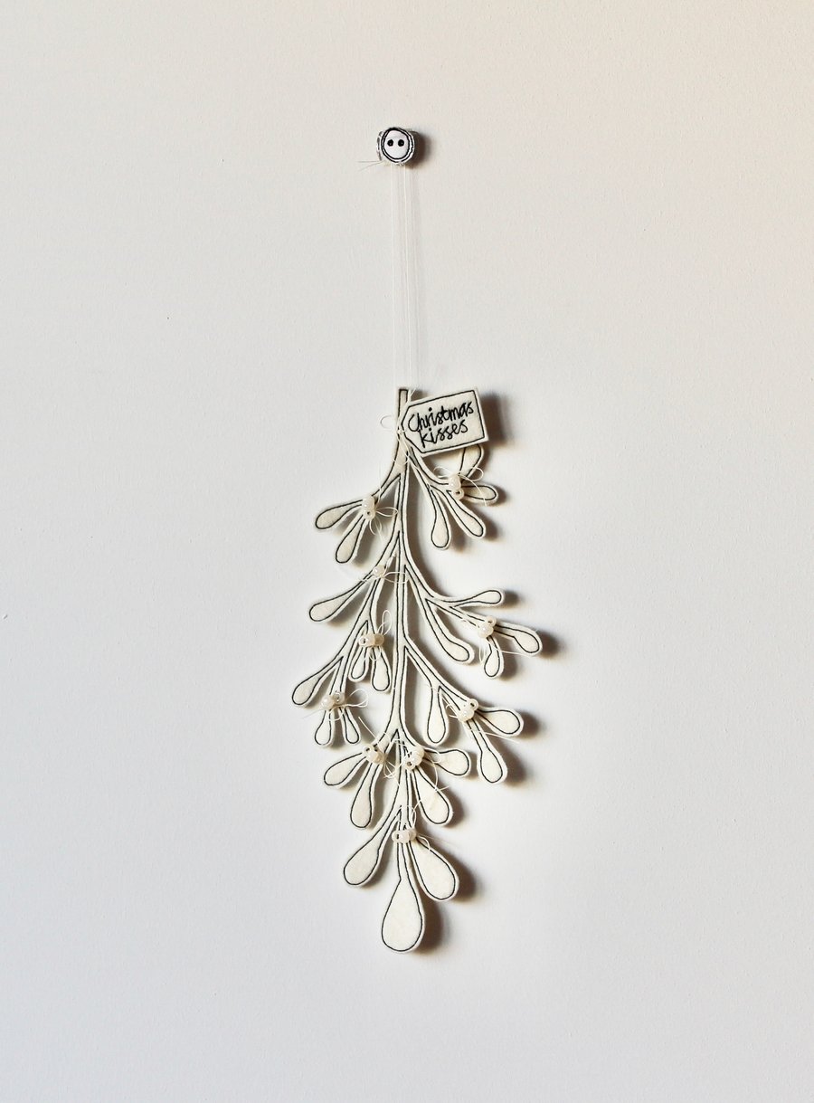 'Christmas Kisses' Mistletoe - Hanging Decoration