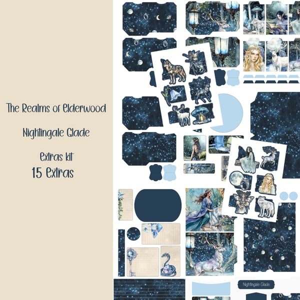 TROE Nightingale Glade Extras Scrapbooking, Ephemera, Journal, Digital Download 