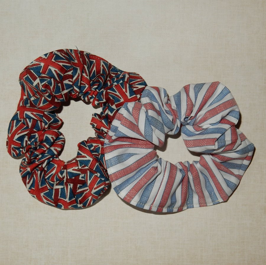 Scrunchies patriotic pair red, white and blue
