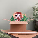 Owl Card; Personalised, Birthday or Blank. Tawny Owl Gift card holder.