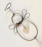 Wire art angel, christmas tree topper, christmas decoration, angel heart - Image 3