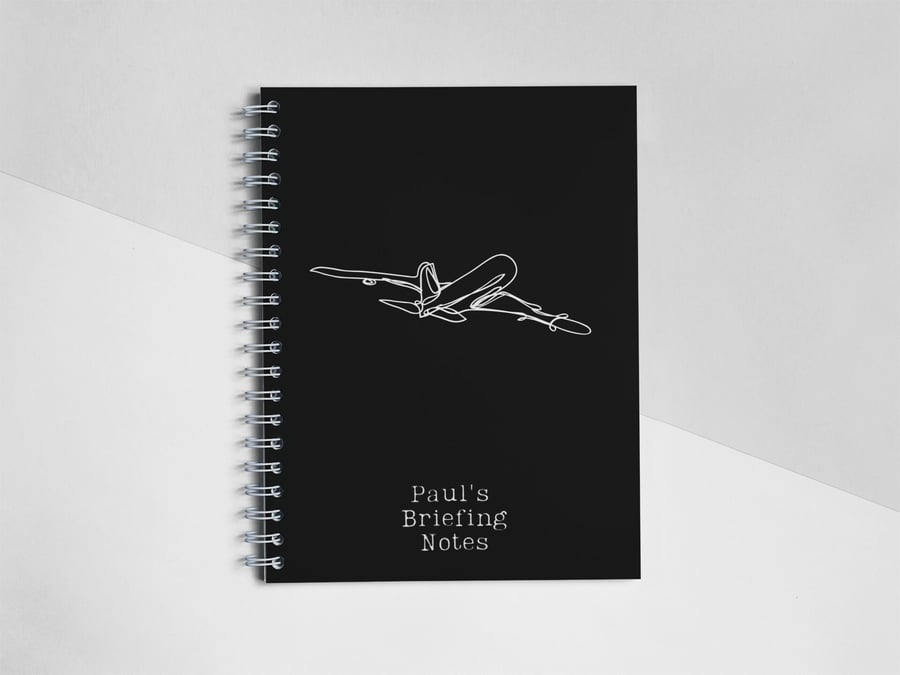 Briefing Notes Air Crew Notebook Cabin Crew Pilot Flight Attendant Personalised 
