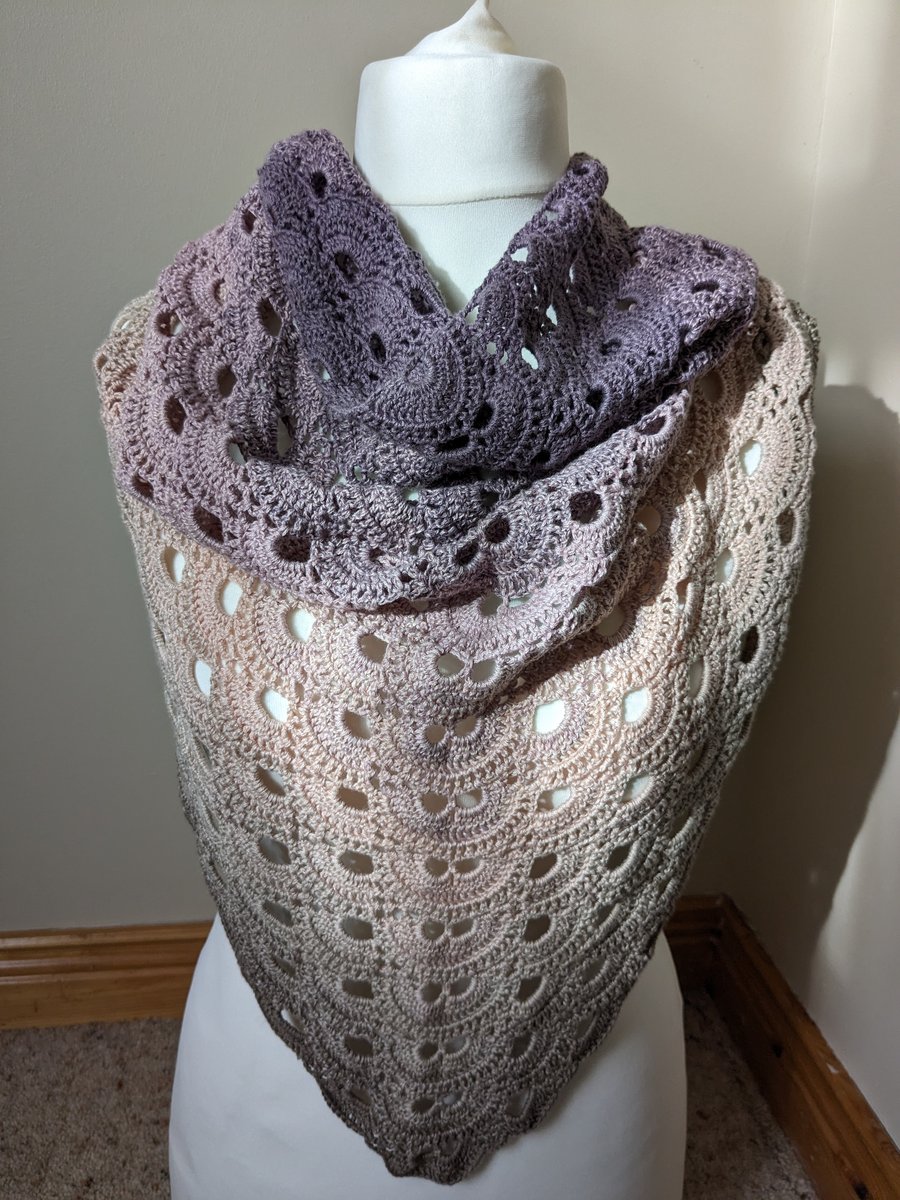 Crochet virus shawl