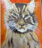 Original painting of a cat . 5x7" in acrylics pet portrait  - Image 3