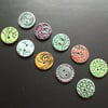 Set of 10 large ceramic buttons