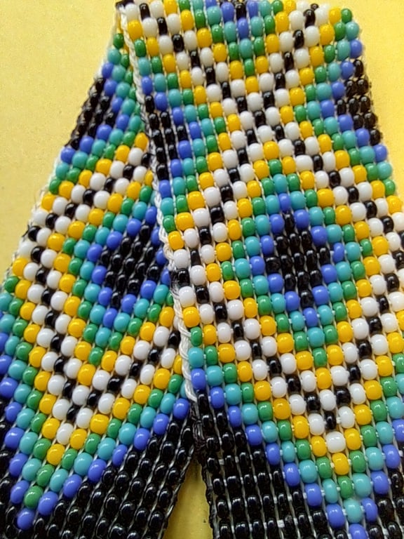 Seed bead Anklet with suede ties