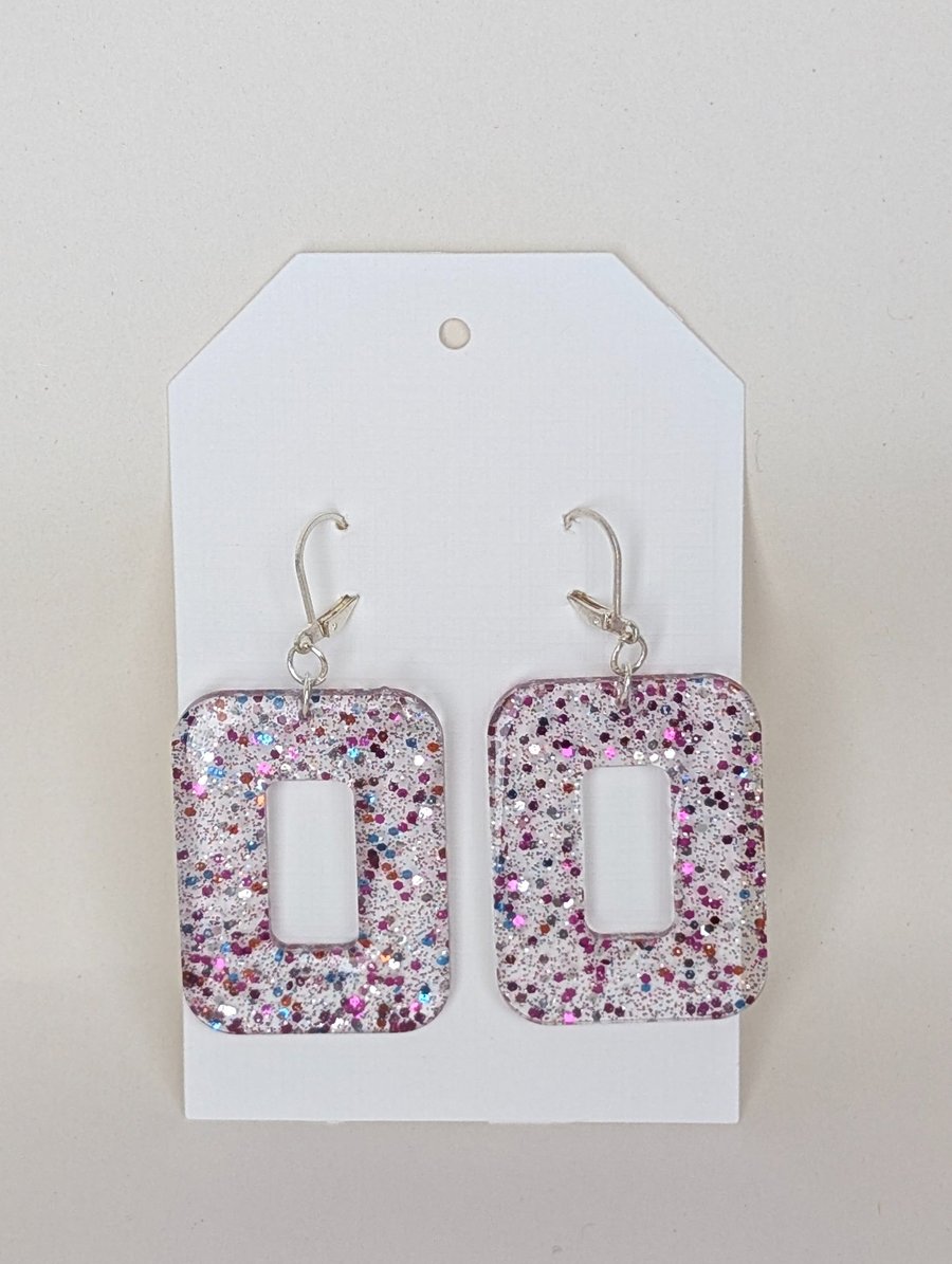 Square Resin Earrings