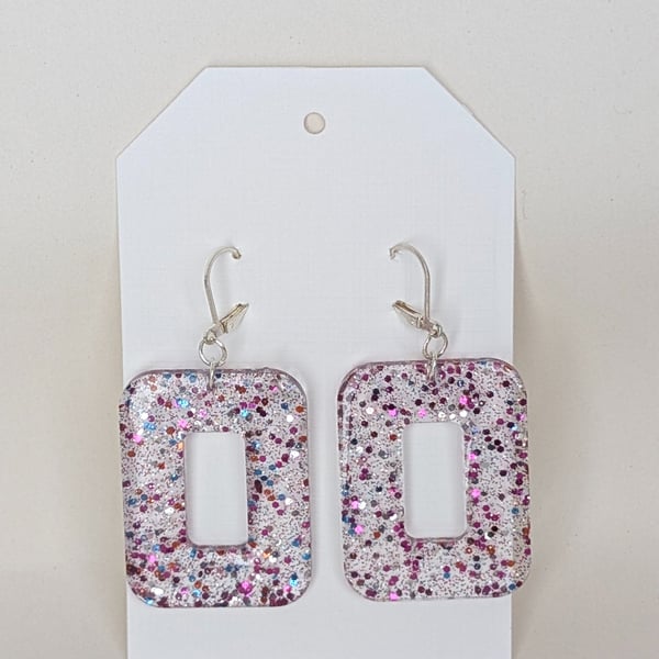 Square Resin Earrings