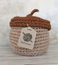 Acorn basket, home decor, storage container, new home gift, recycled,  - Image 2