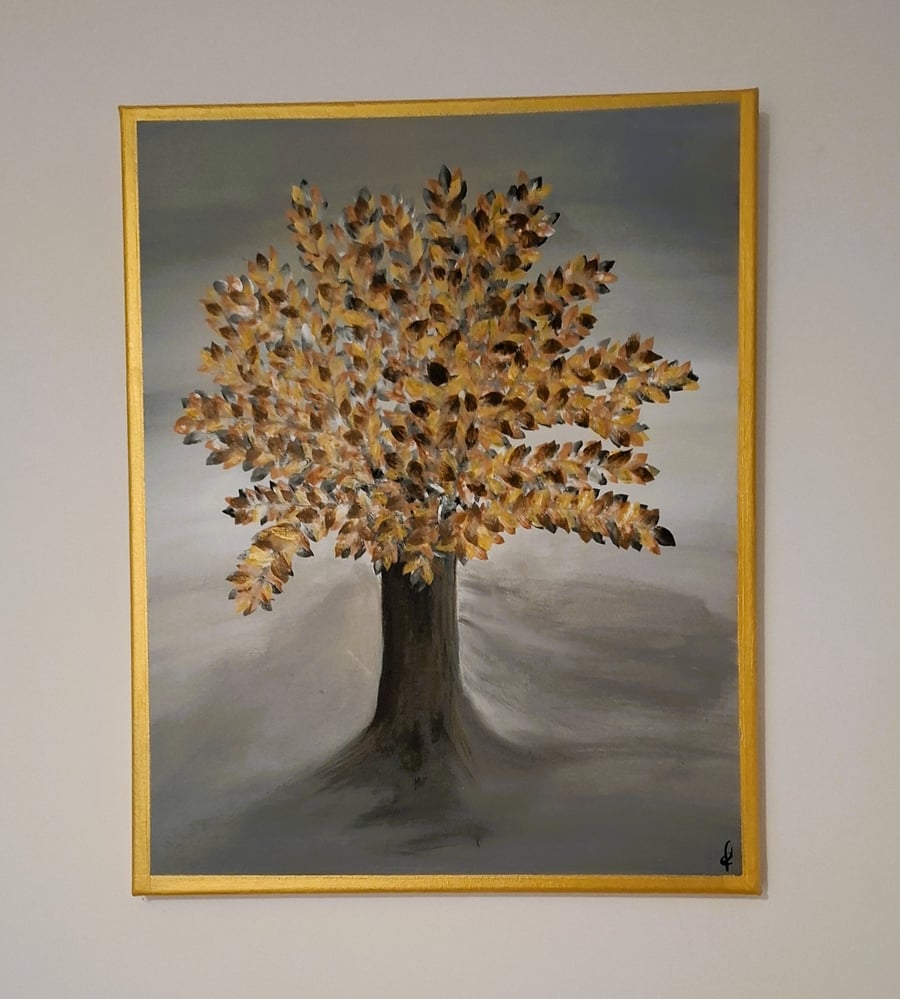 Original Abstract Acrylic Painting - Landscape Art - Autumn Colours