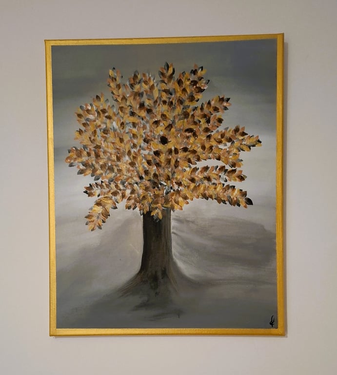 Original Abstract Acrylic Painting - Landscape Art - Autumn Colours