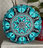 Turquoise-Grey Mandala Wall Art