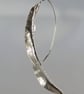 Sterling Silver Folded Leaf Earrings Seconds Sunday - Image 3
