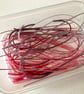50g Pink and Purple Bullseye 90coe glass Vitrigraph stringers - Image 4