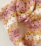 Pink and Mustard Infinity Scarf - Handmade Crochet - Summer Seconds - Image 1