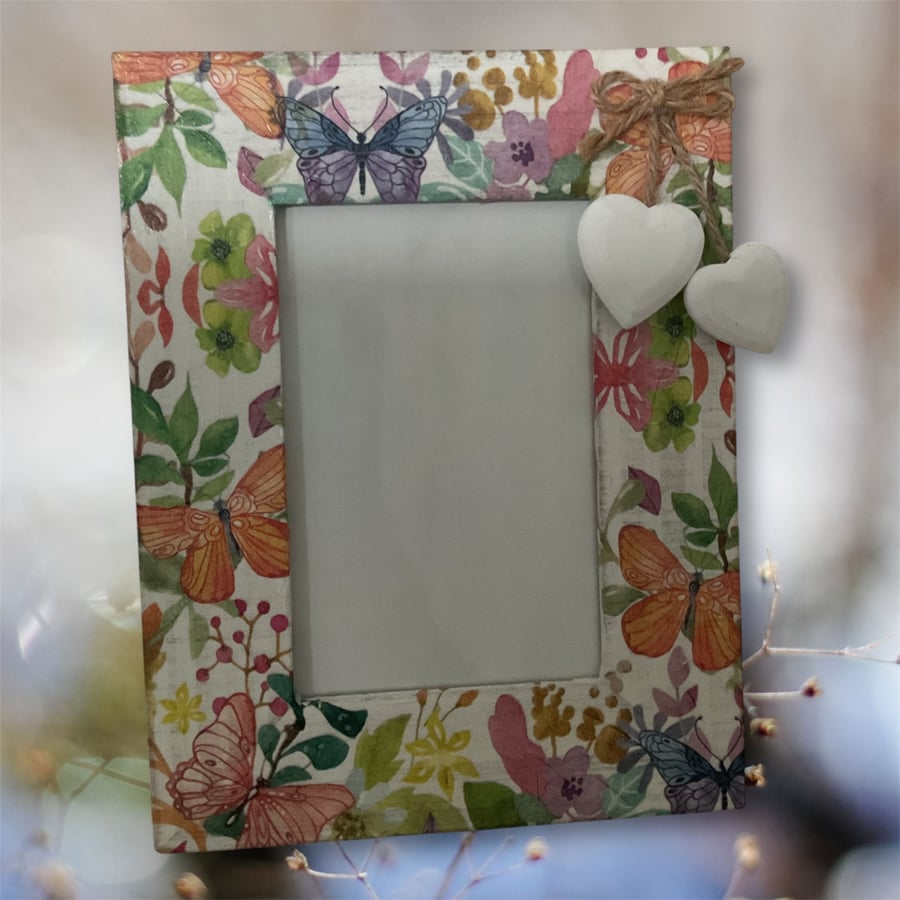 Rustic Photo Frame. Floral