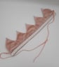 Crown - light pink velvet with white bells.  - Image 4