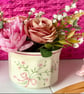  Churchill Mille Fleur Sugar Bowl Floral Arrangement Faux Flowers  Upcycled 