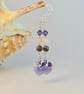 Purple Crystal Heart Earrings, Wedding, Anniversary, Birthday, Bridesmaid Gifts - Image 4