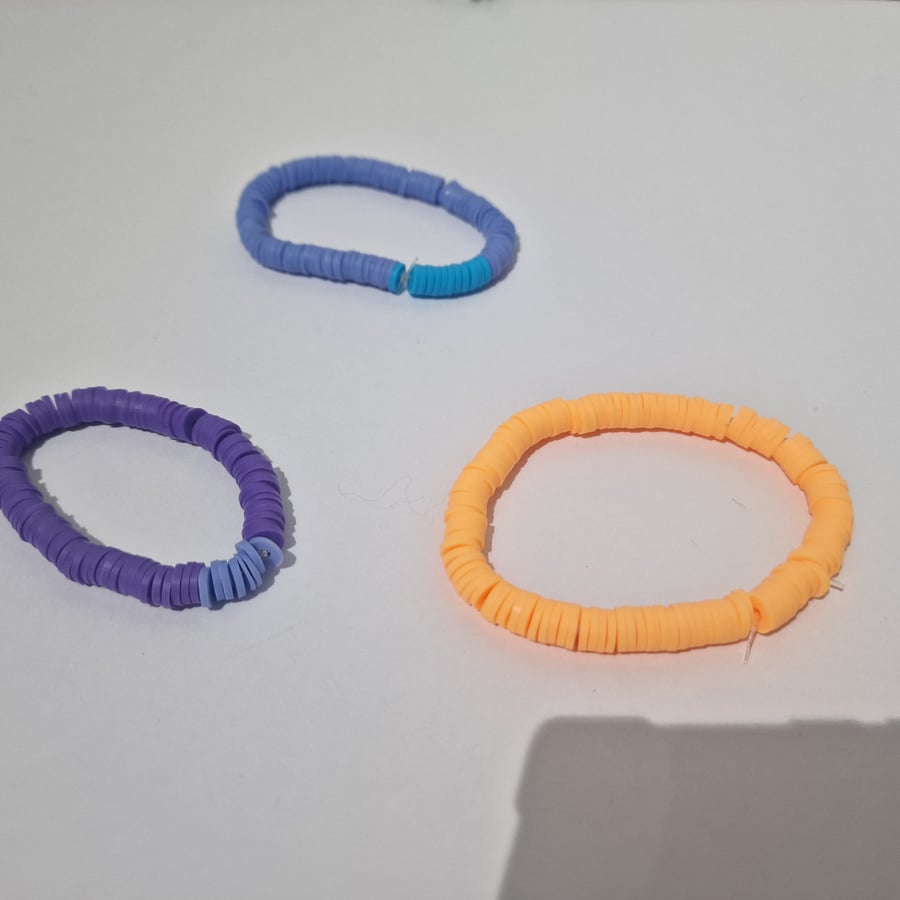 Clay bead bracelet
