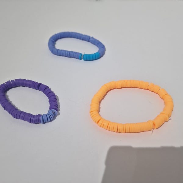 Clay bead bracelet