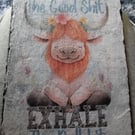 Meditation Bull plaque