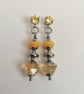 Yellow gemstone beaded earrings cubic zirconia,citrine & jade  - Image 9