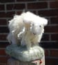 Needle Felt curly fleece Sheep,  wool Sheep, Sheep ornament,  - Image 1